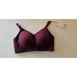 New Nwt Knix Good to Go Seamless Wireless Bra Size L Purple Removable Pads